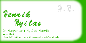 henrik nyilas business card